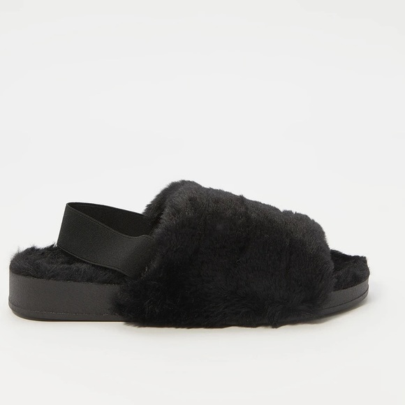 Sling Back Fuzzy Slippers - Picture 4 of 5